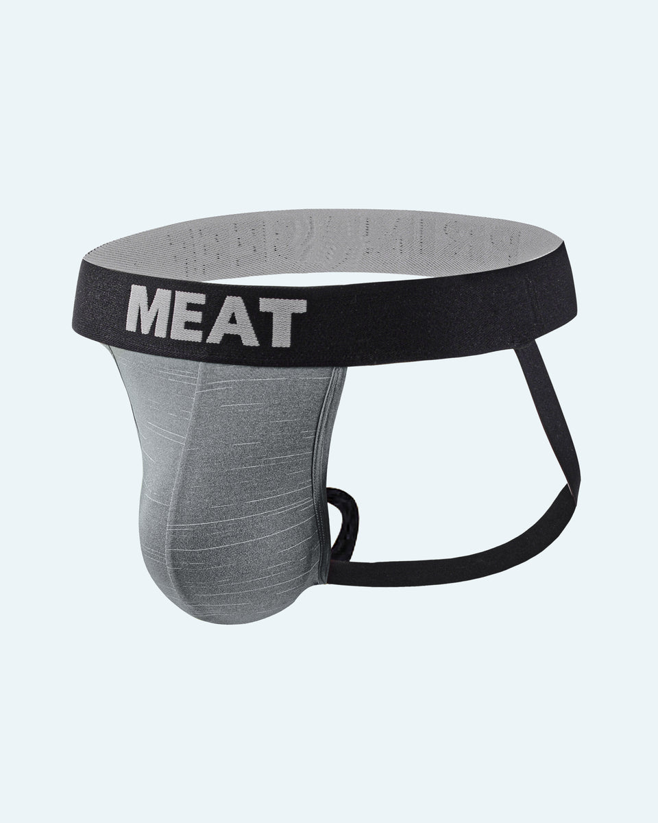 TRAINING JOCKSTRAP – CLASSIC / STATIC GREY – MEAT