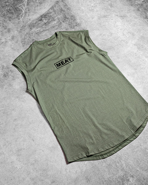 CUTOFF MUSCLE TEE – CLUB / OLIVE GREEN