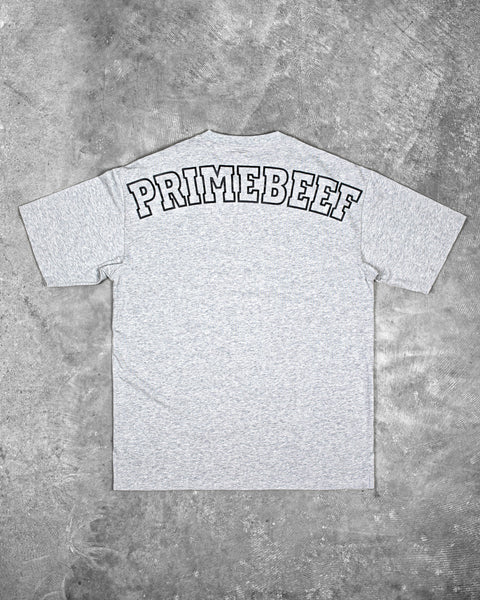 OVERSIZED TRAINING TEE – PRIMEBEEF / HEATHER GREY