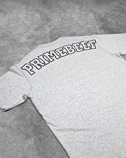 OVERSIZED TRAINING TEE – PRIMEBEEF / HEATHER GREY