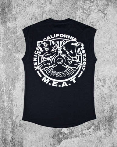 CUTOFF MUSCLE TEE - ORIGIN / BLACK