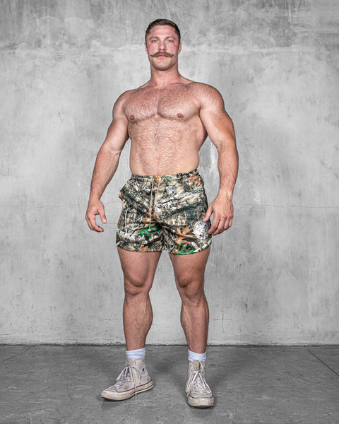 LIFTING SHORTS – PRINT / CAMO FOLIAGE